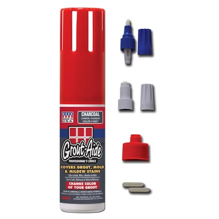 Grout-Aide 4 oz Squeeze Action Applicator Bottle, Charcoal, 6PK 5857